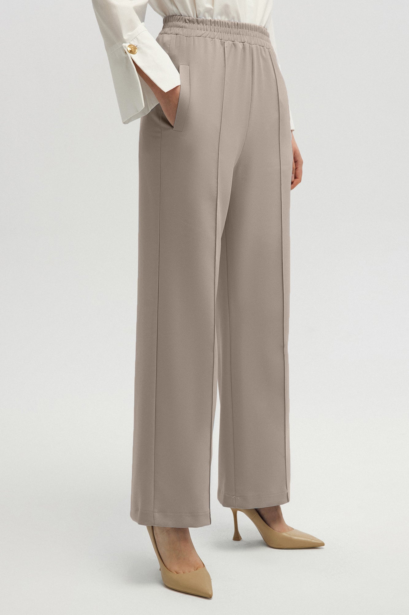 Straight Leg Crepe Trouser