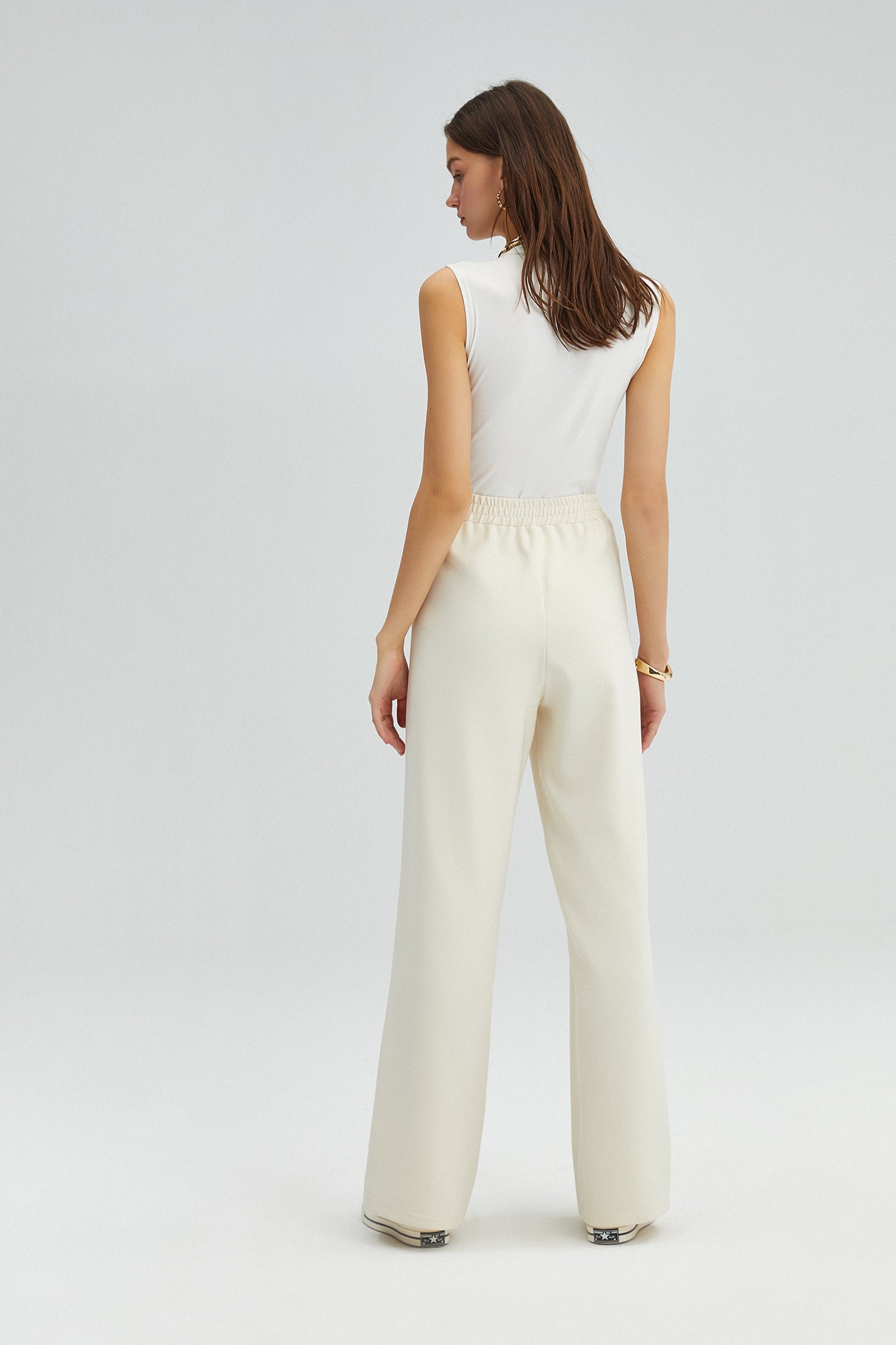 Straight Leg Crepe Trouser