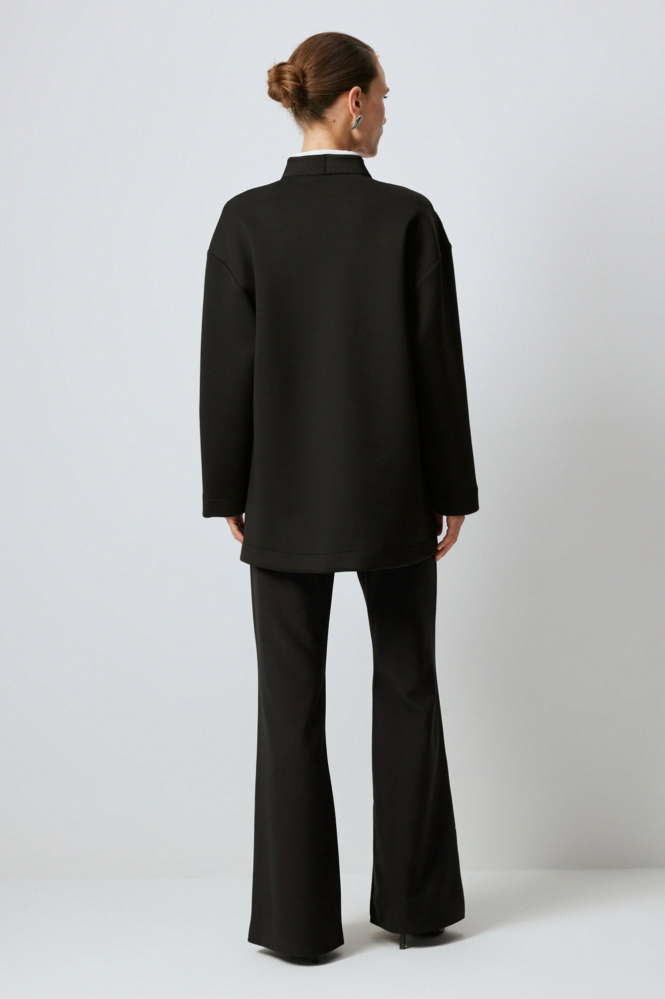 Button Detail Scuba Jacket
