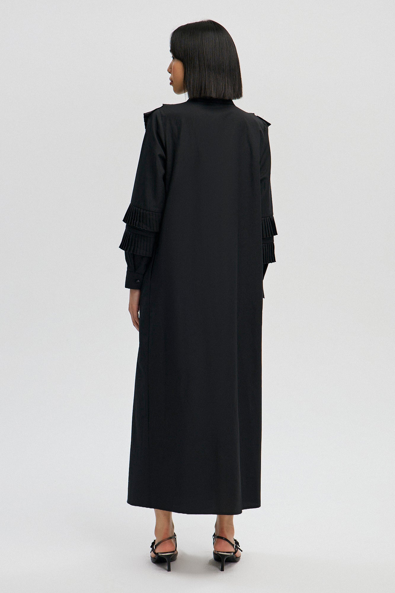 Pleat Detailed Shirt Dress