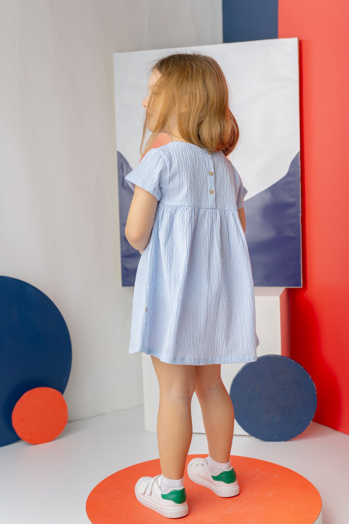 Blue Striped Dress