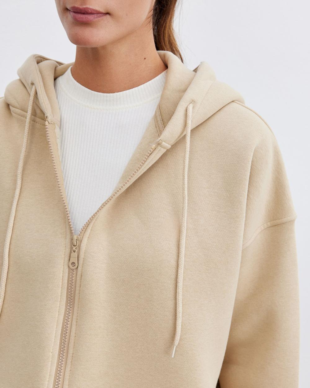 Cropped Oversized Plush Hoodie