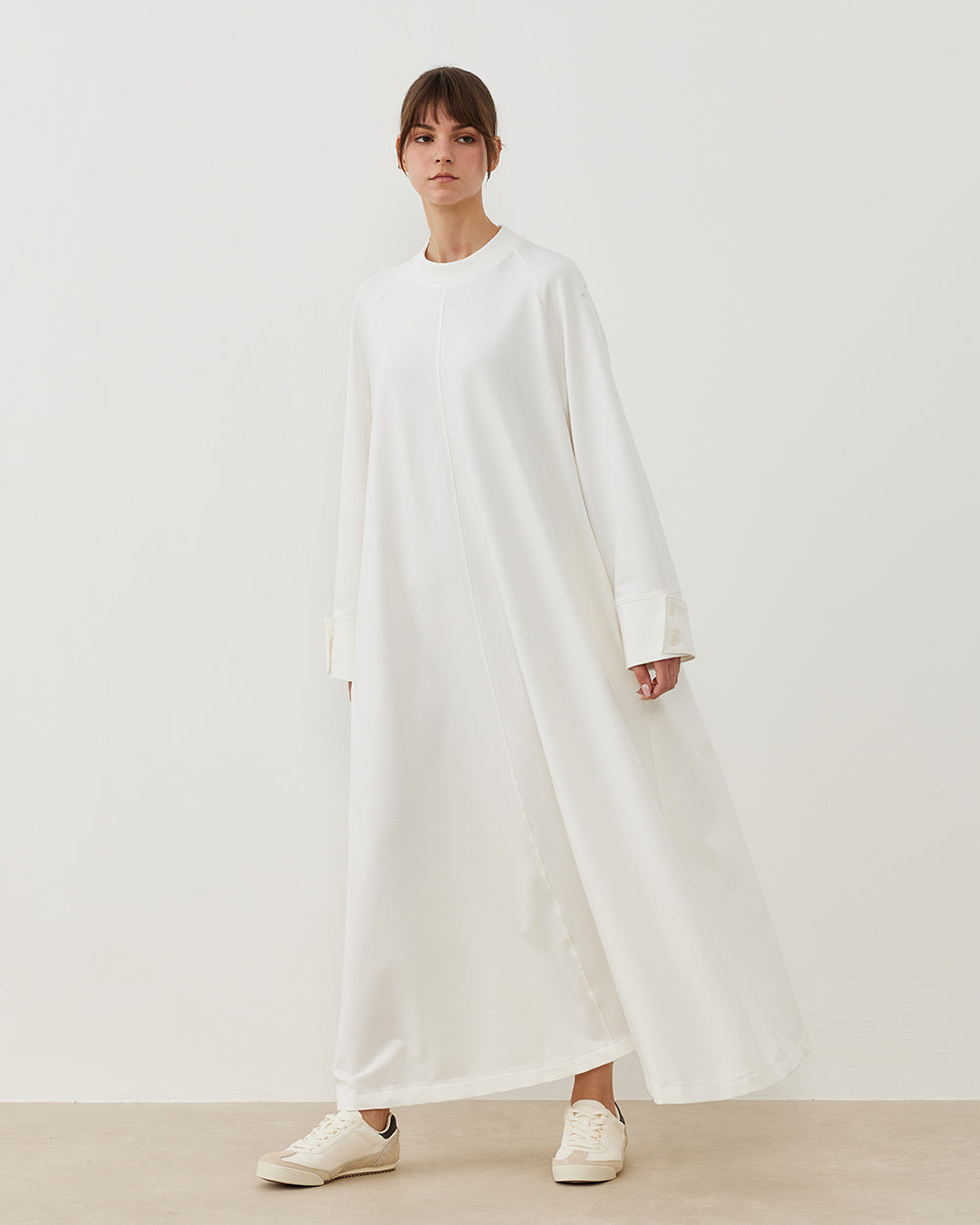 A-line Stretch Cotton Dress