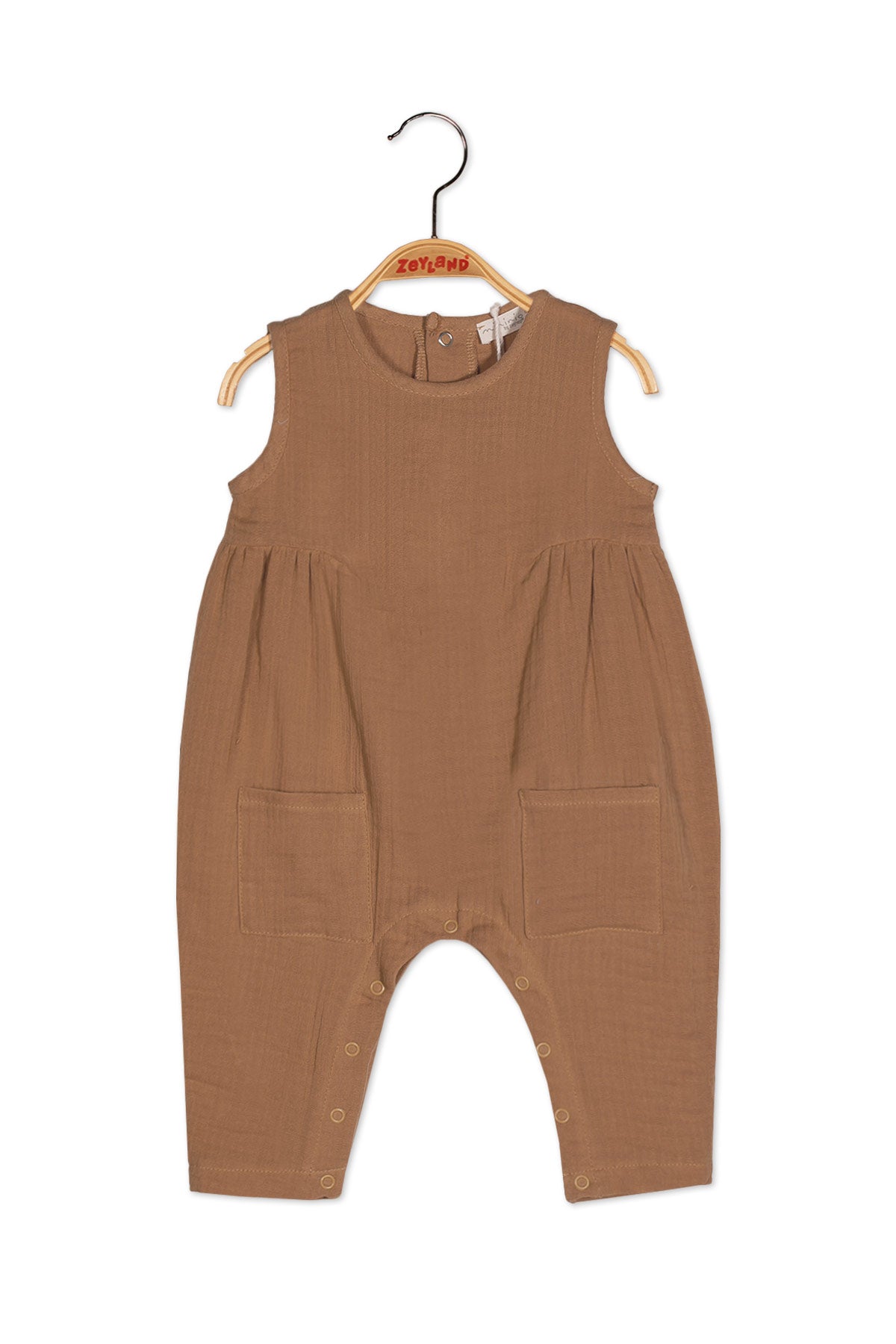 Organic Cotton Beige Romper