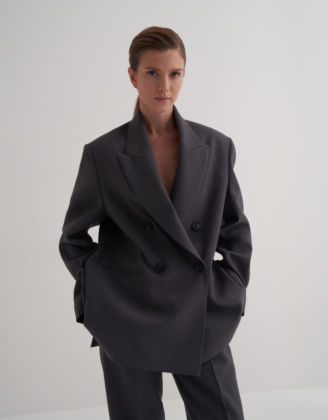Anthracite Double Breasted Blazer