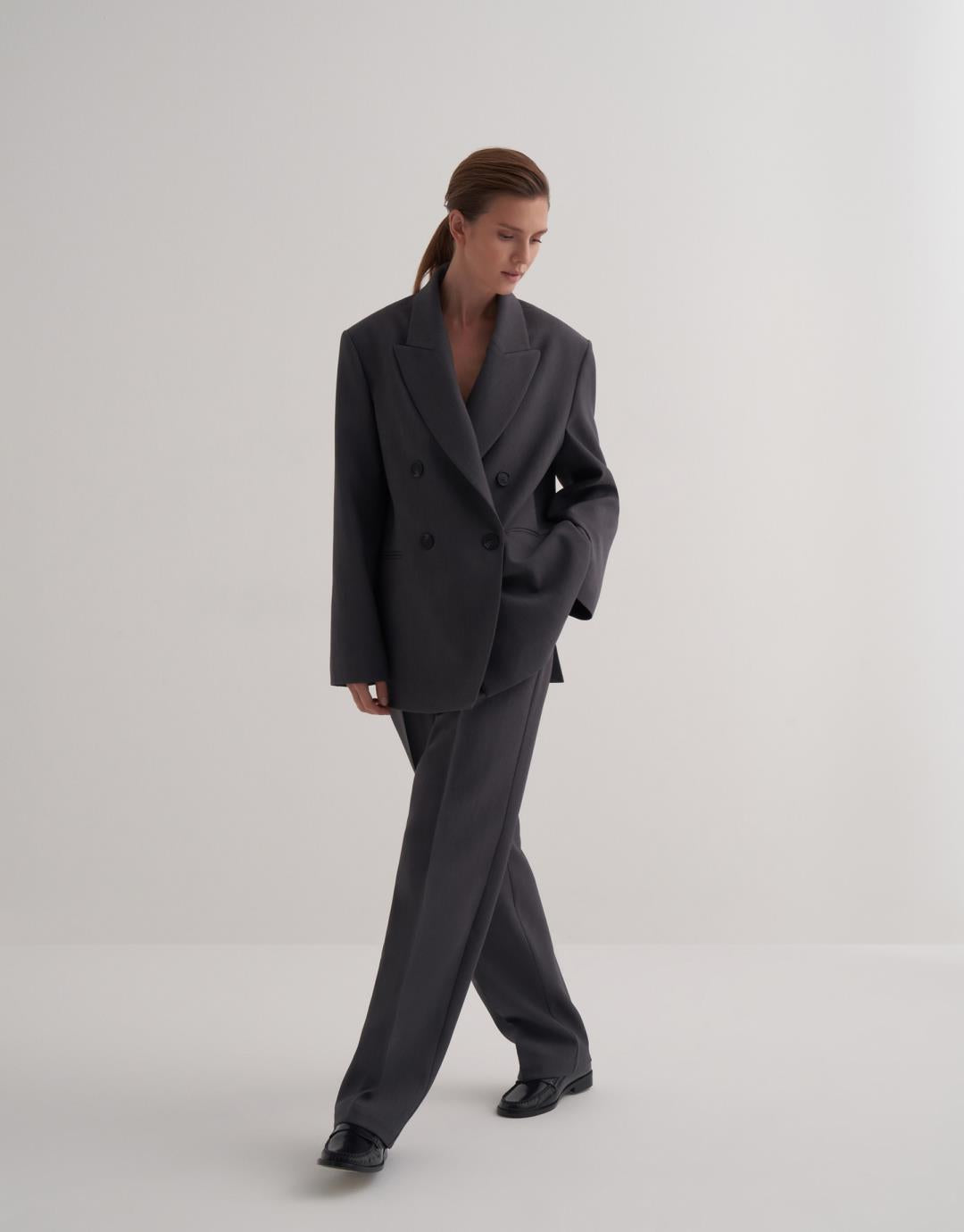 Anthracite Double Breasted Blazer