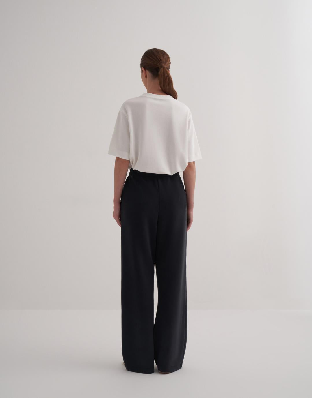 Black Modal Straight Trouser