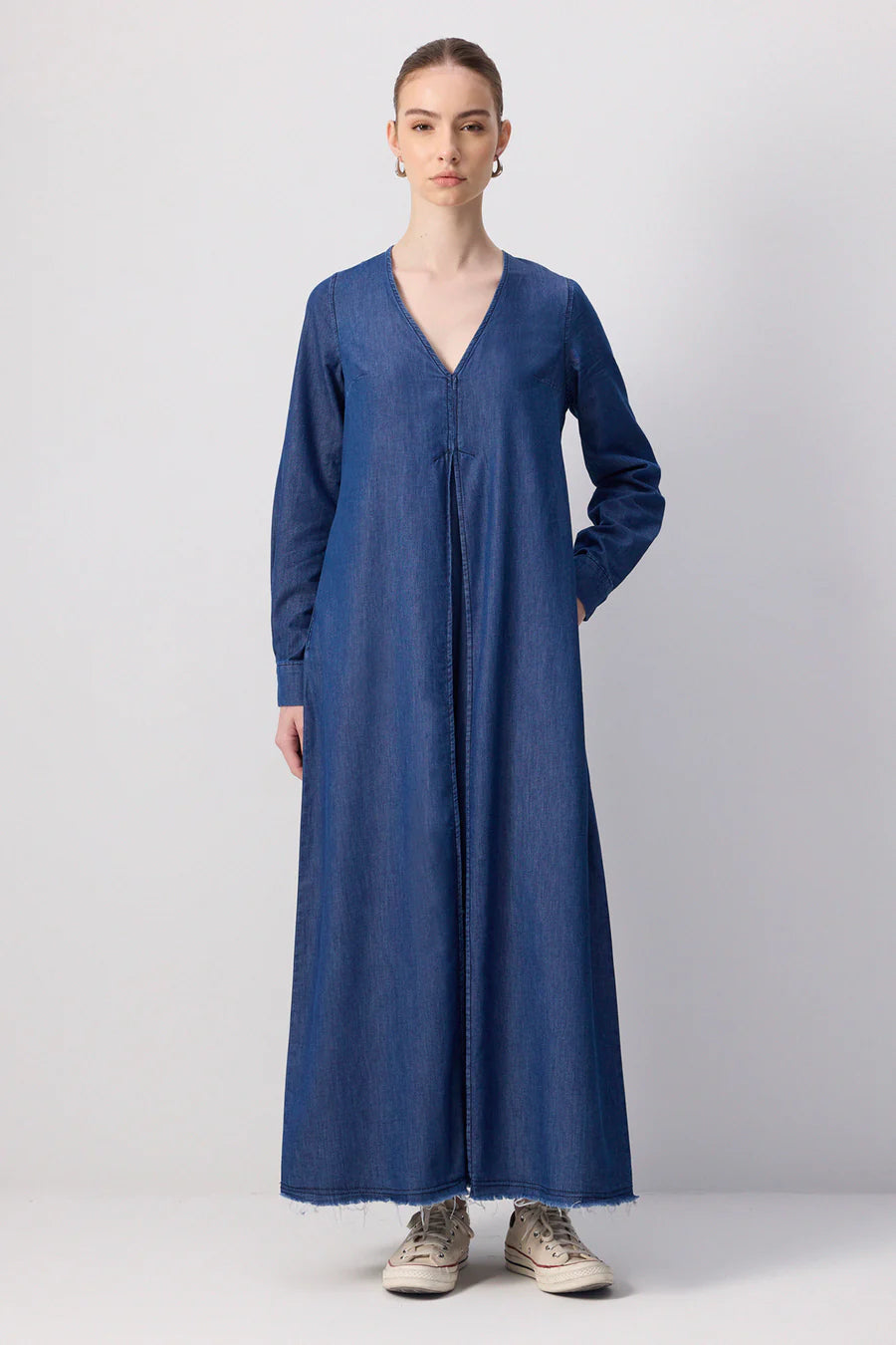 Cotton Denim Effect Dress