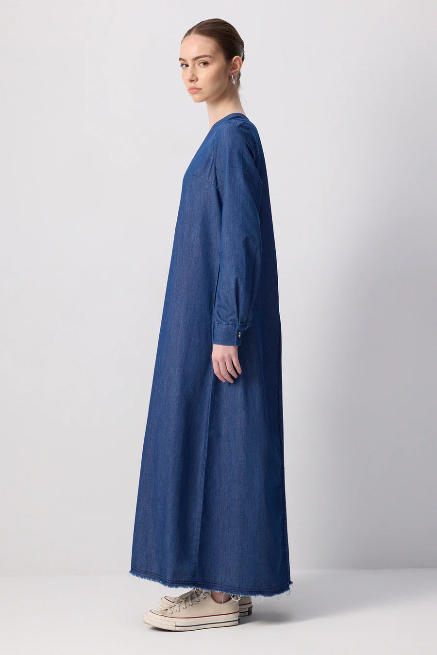 Cotton Denim Effect Dress