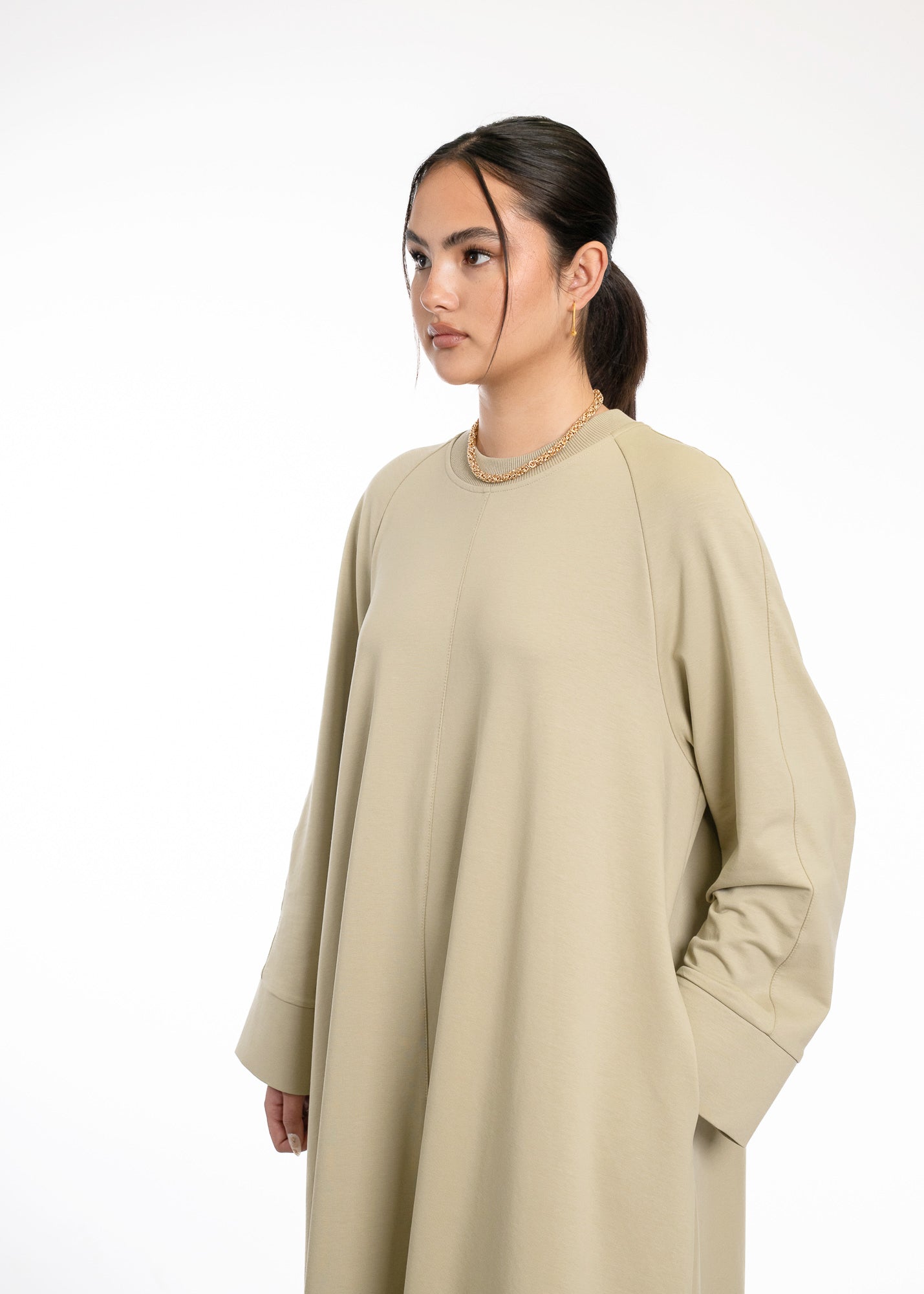 A-line Stretch Cotton Dress