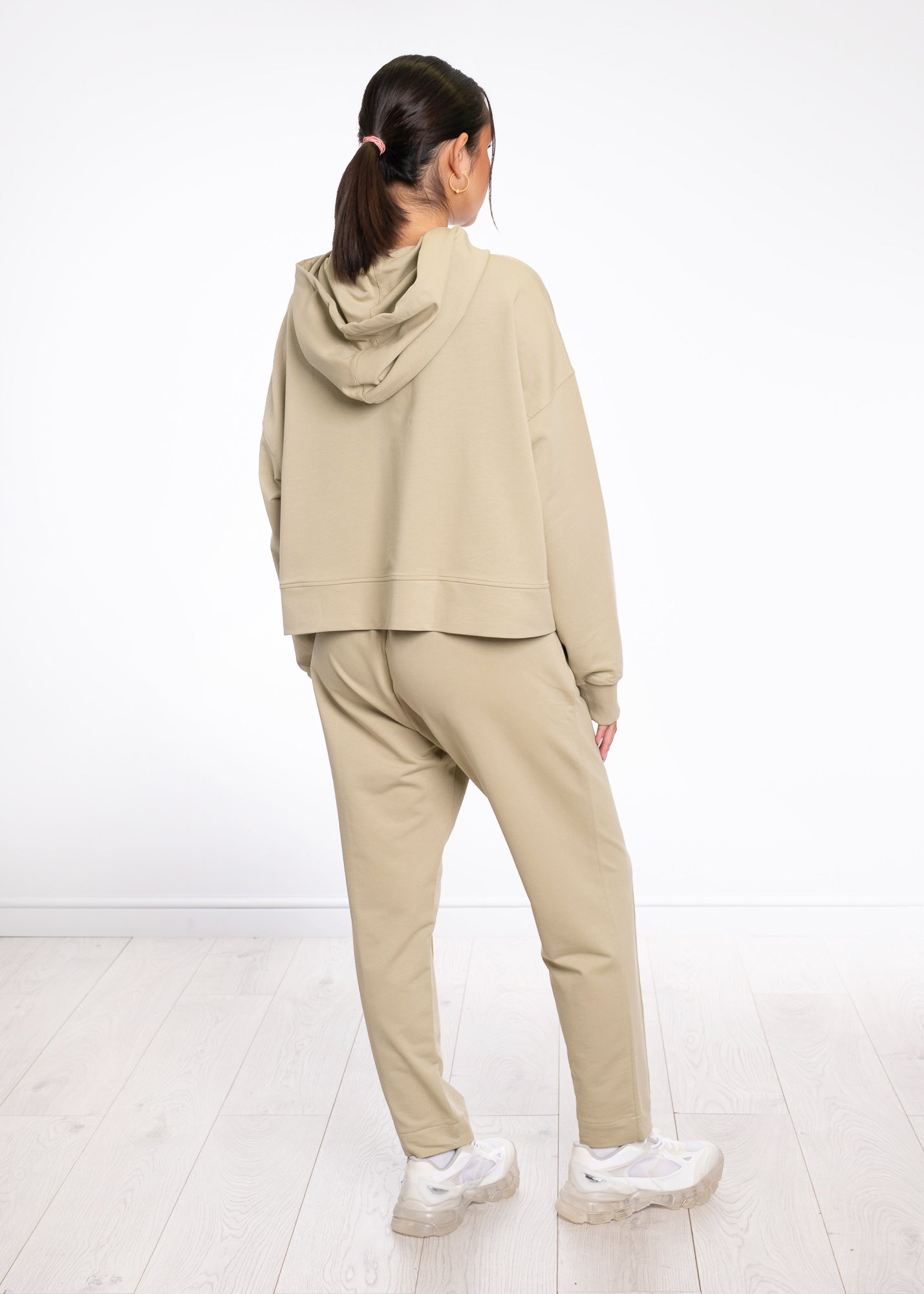 Cropped Cotton Hoodie