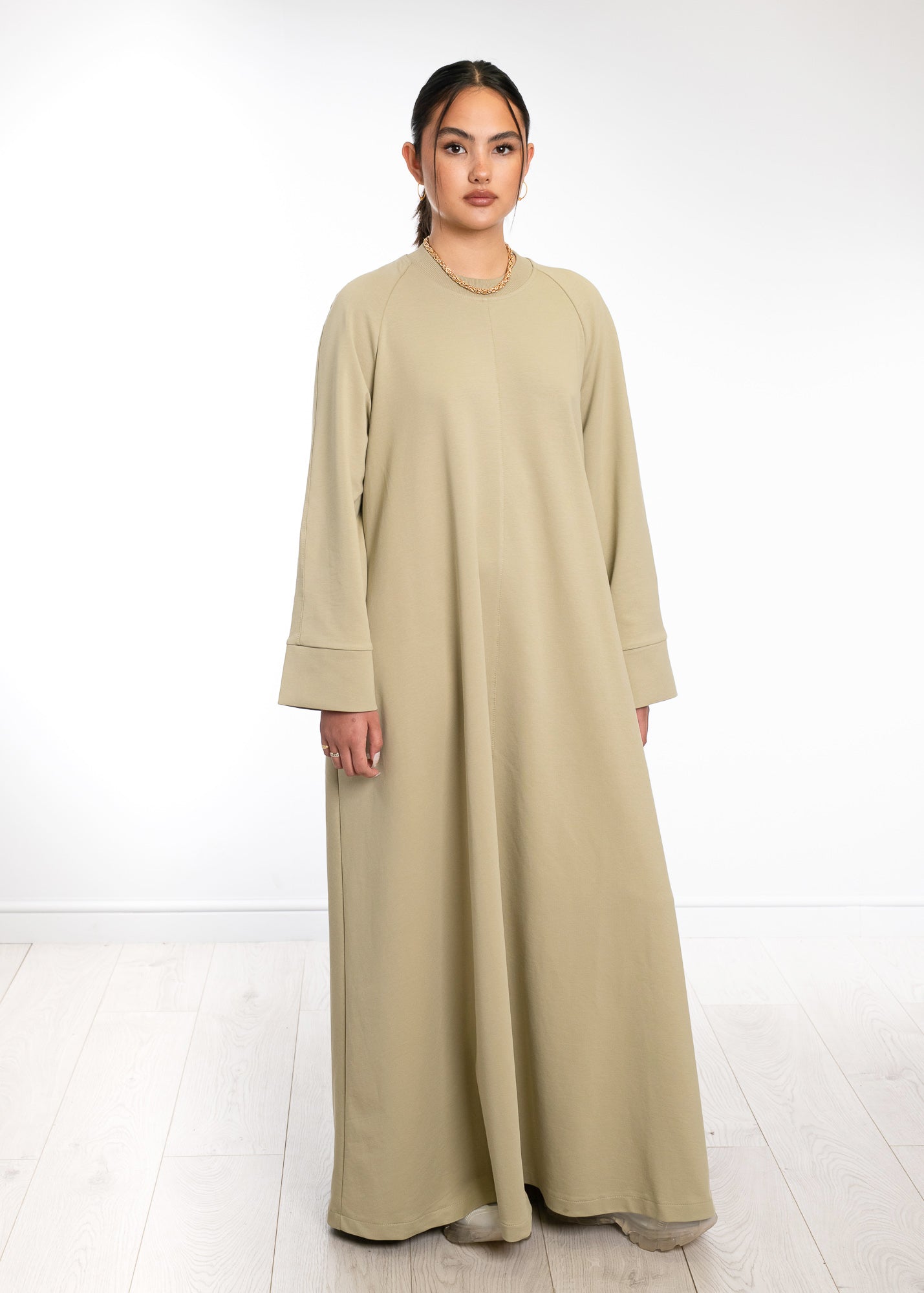 A-line Stretch Cotton Dress