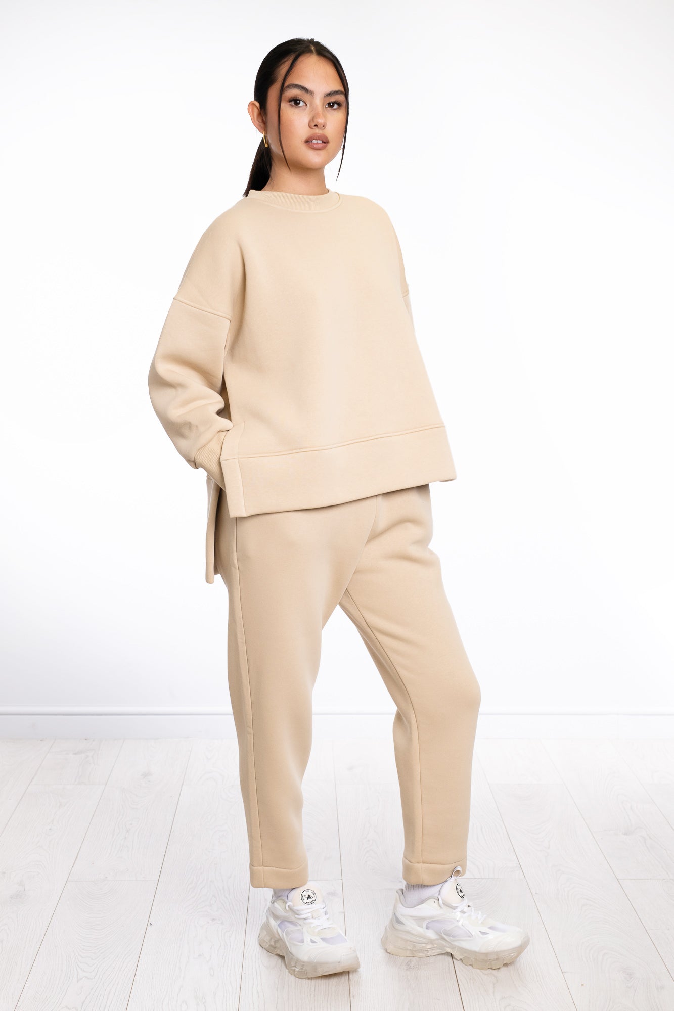 Long Back Plush Sweat Top