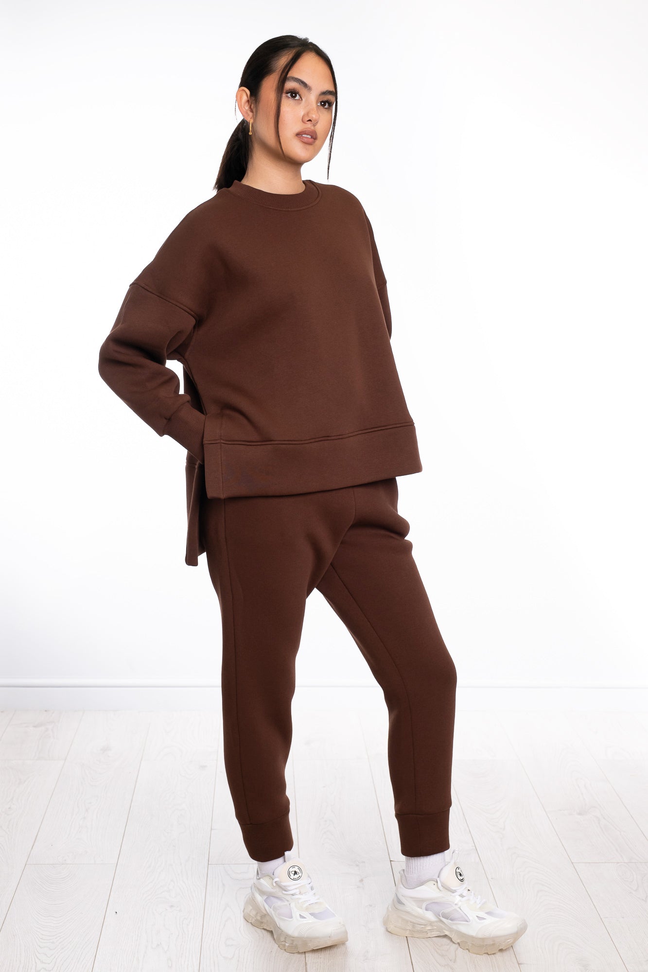 Long Back Plush Sweat Top
