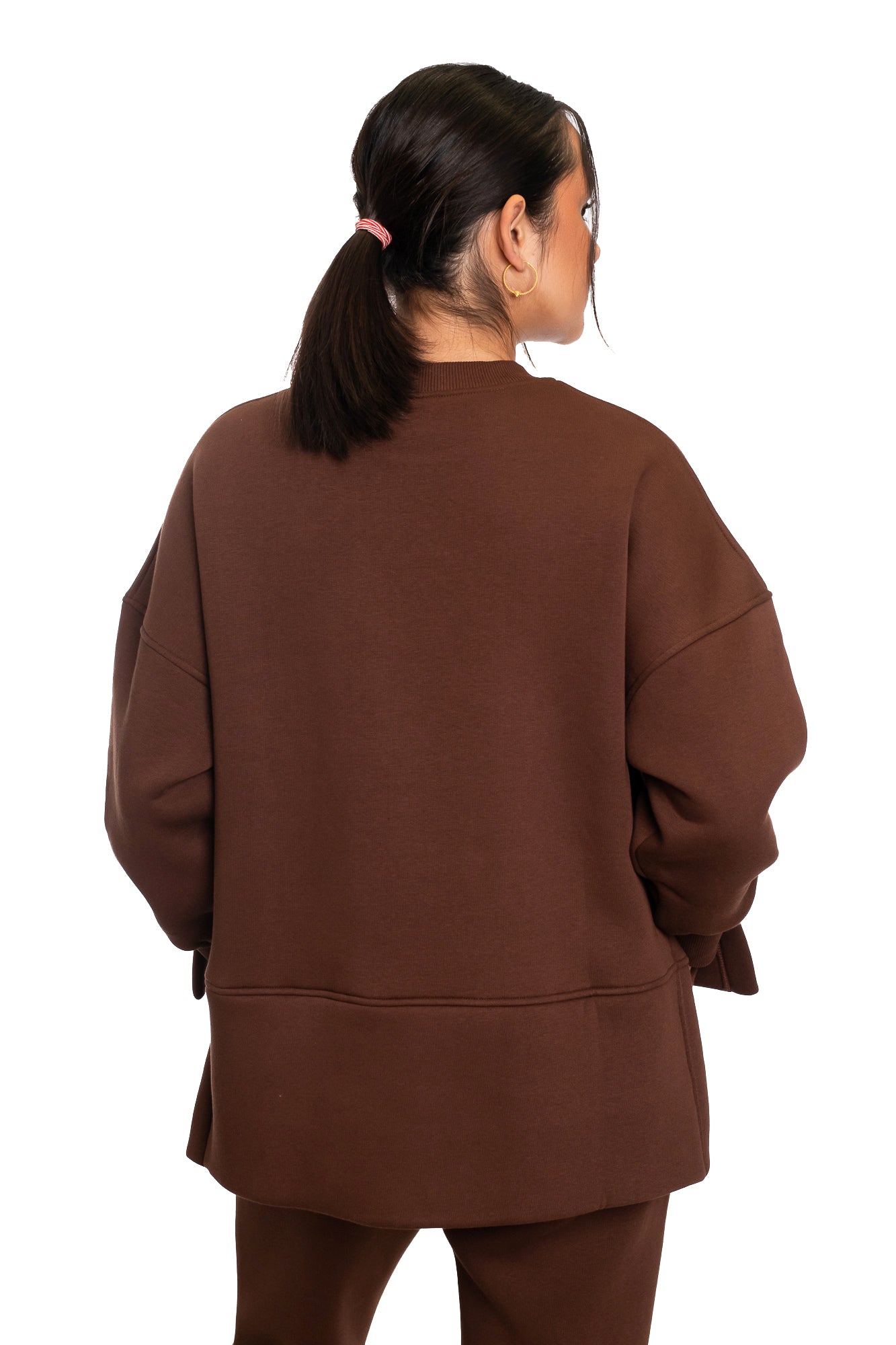 Long Back Plush Sweat Top