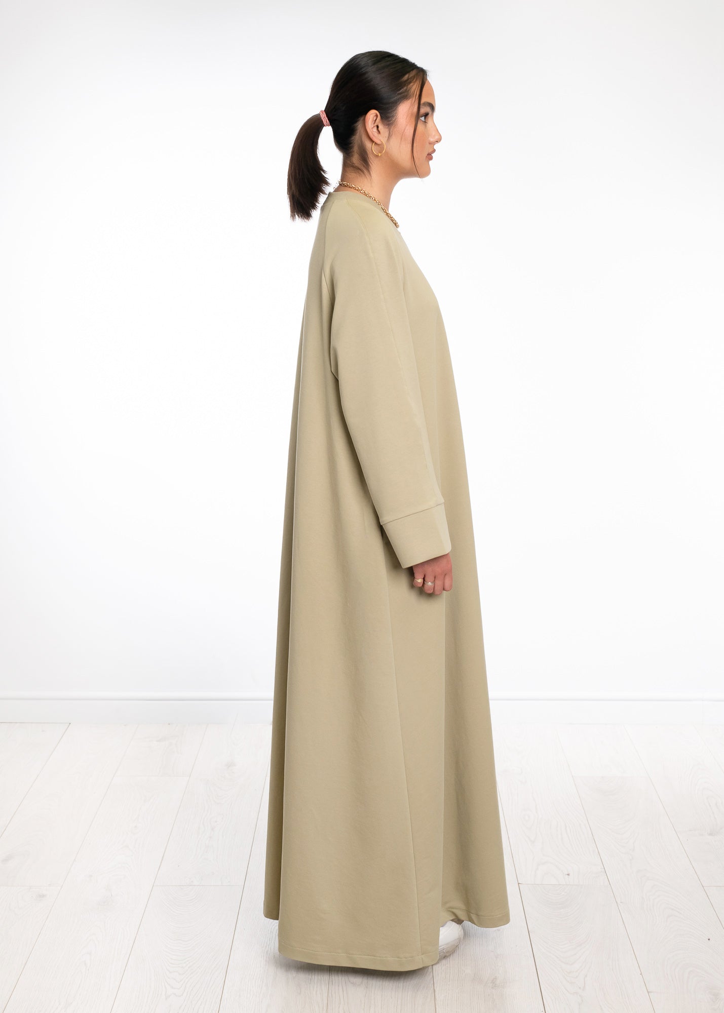 A-line Stretch Cotton Dress