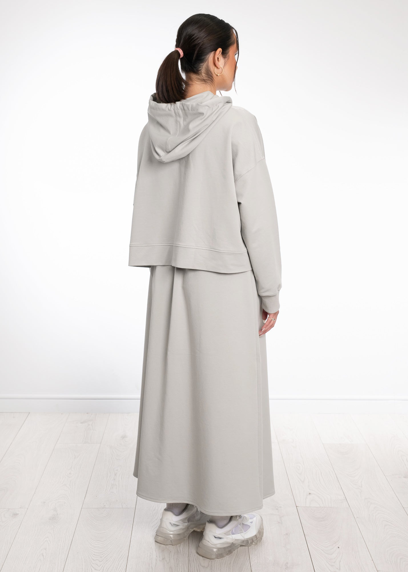 Cropped Cotton Hoodie