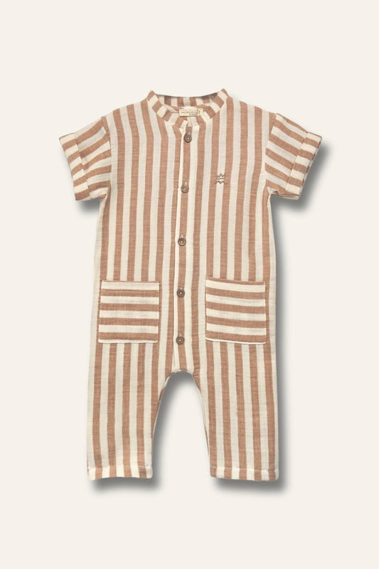 Organic Cotton Stripe Romper