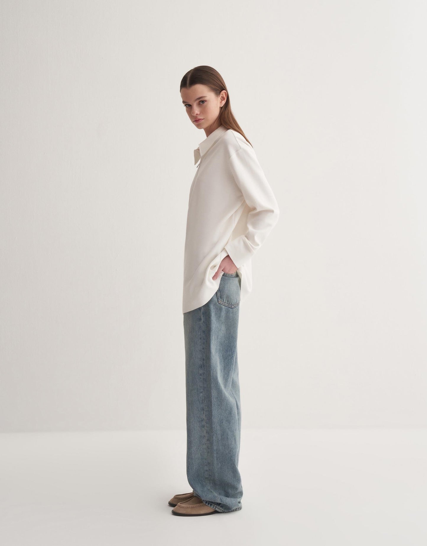 Zipped Collar Top