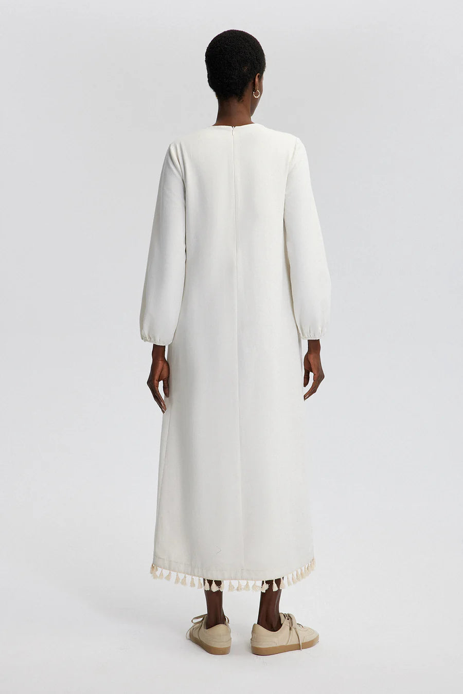 Maxi Linen Embroidered Dress